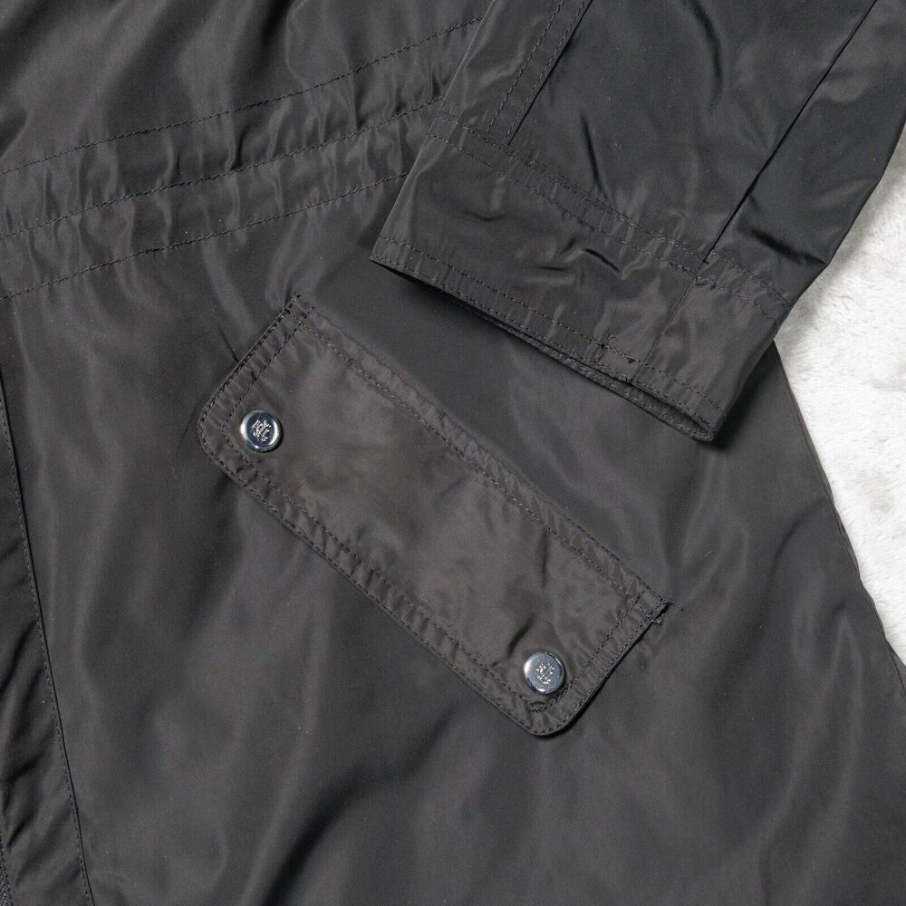 Ralph Lauren Black Silver Windbreaker Light Jacket Hoodie Womens Size M - Picture 15 of 15